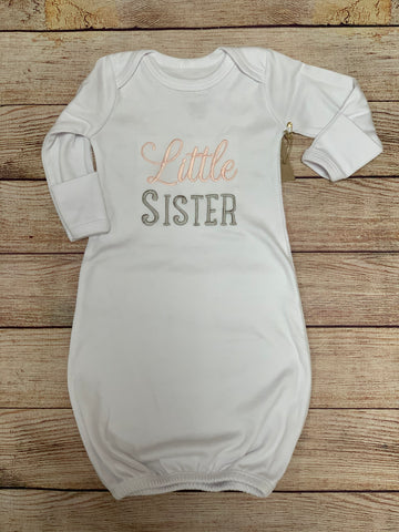 Embroidered Little Sister Gown